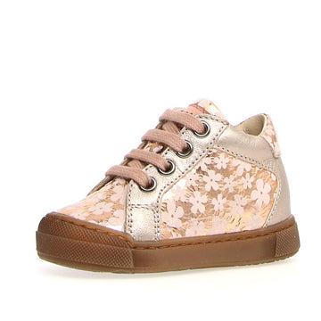 Naturino Falcotto Girl's Metallic Pebbled Patiula Zip Sneakers, Pink-Nut