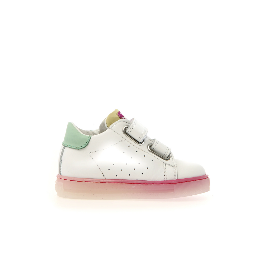 Falcotto Girl's Salazar 3 Vl Casual Shoes - White / Mint / Lilac