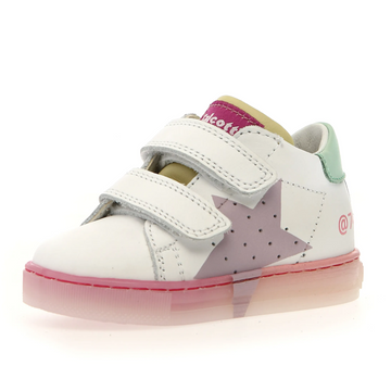 Falcotto Girl's Salazar 3 Vl Casual Shoes - White / Mint / Lilac