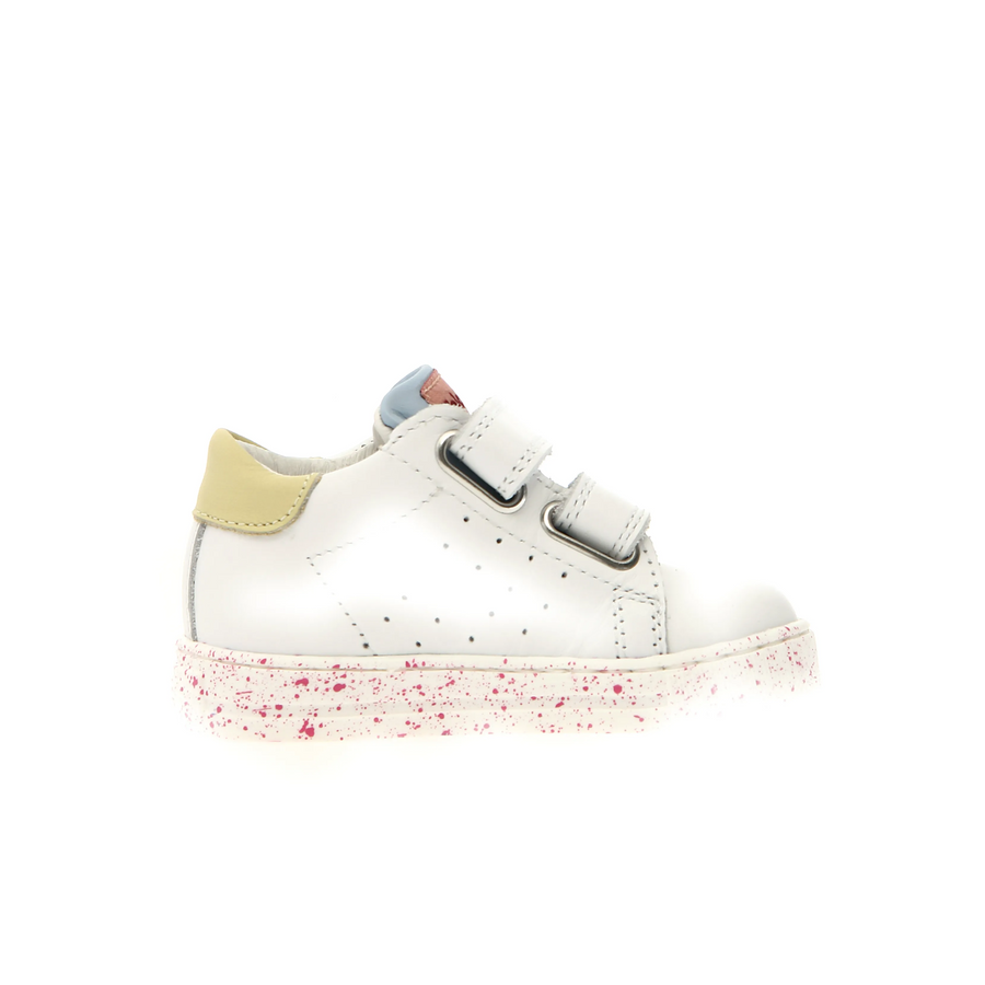 Falcotto Girl's Salazar 3 Vl Casual Shoes - White / Paglia / Pink