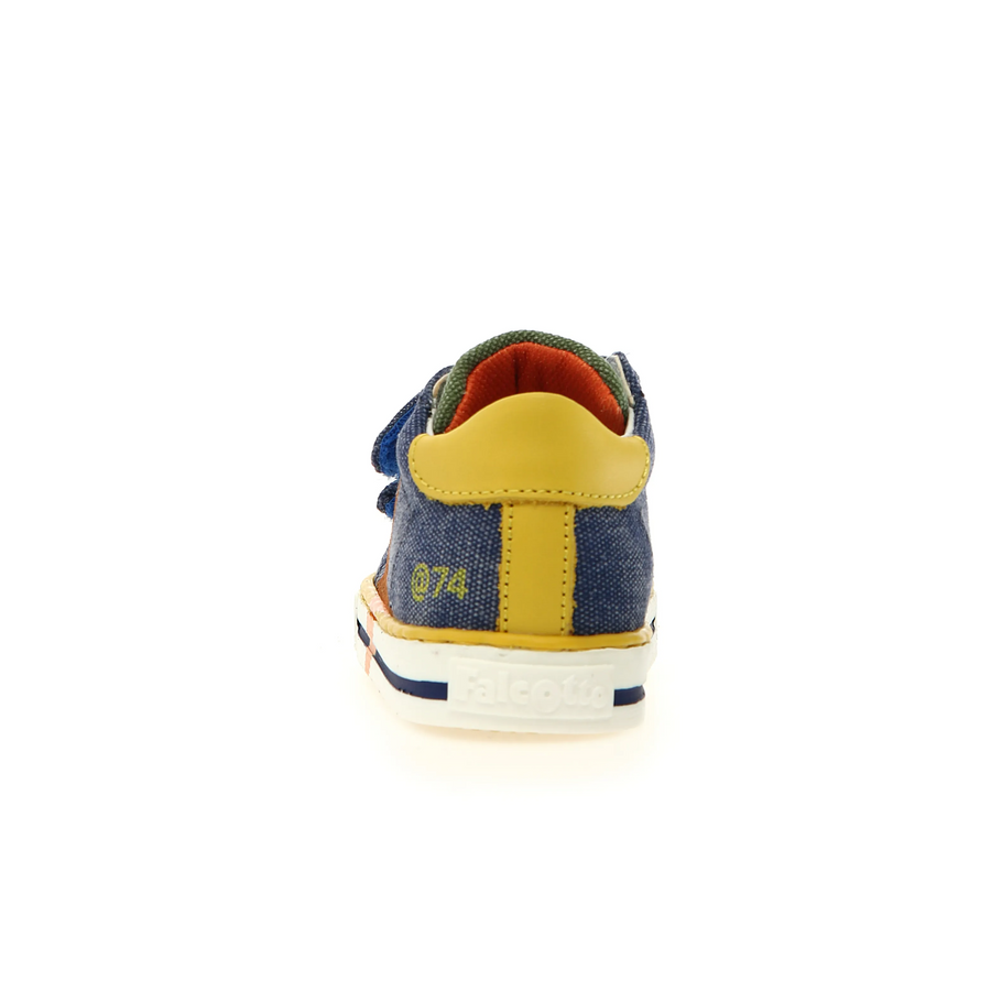 Falcotto Boy's Salazar 3 Vl Casual Shoes - Azure / Yellow / Orange