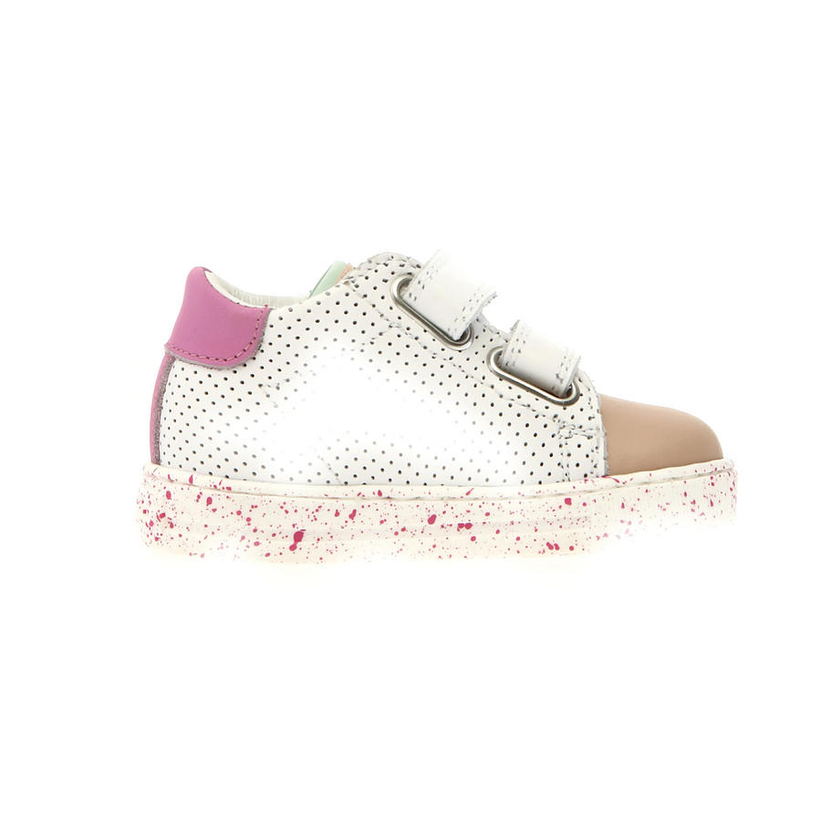 Falcotto Girl's Salazar 3 Vl Casual Shoes - White / Deep Pink / Light Dream