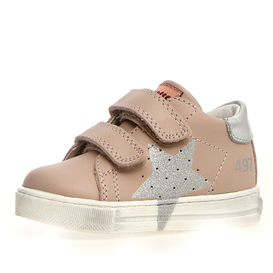 Naturino Falcotto Girl's Salazar Sneakers - Cipria/Silver