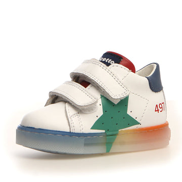Falcotto Salazar VL Boy's and Girl's Sneakers - White/Azure/Green