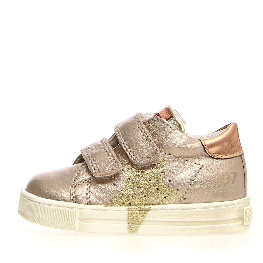 Falcotto Girl's Salazar Pebbled Sneaker Shoes - Nut/Platinum