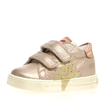 Naturino Falcotto Girl's Salazar Pebbled Sneaker Shoes - Nut/Platinum