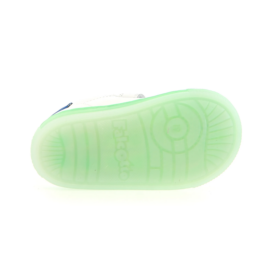 Falcotto Boy's And Girl's Sasha Vl Casual Shoes - White / Green Fluo