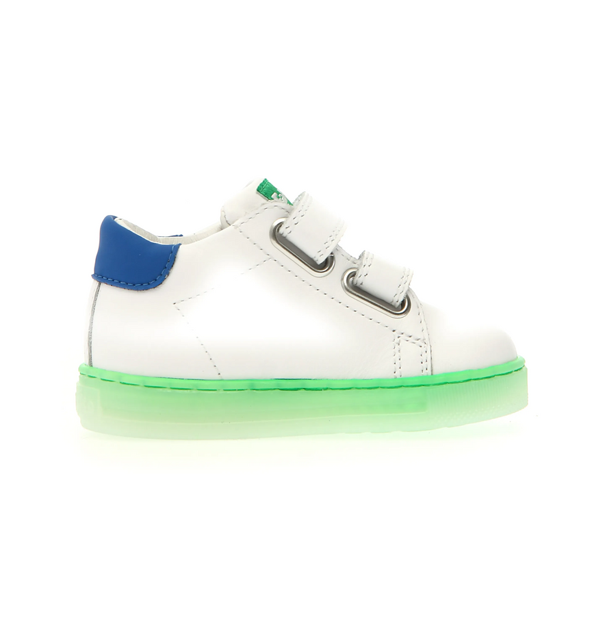 Falcotto Boy's And Girl's Sasha Vl Casual Shoes - White / Green Fluo