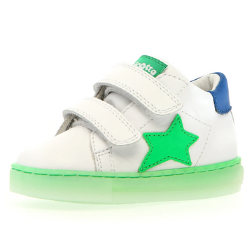 Falcotto Boy's And Girl's Sasha Vl Casual Shoes - White / Green Fluo