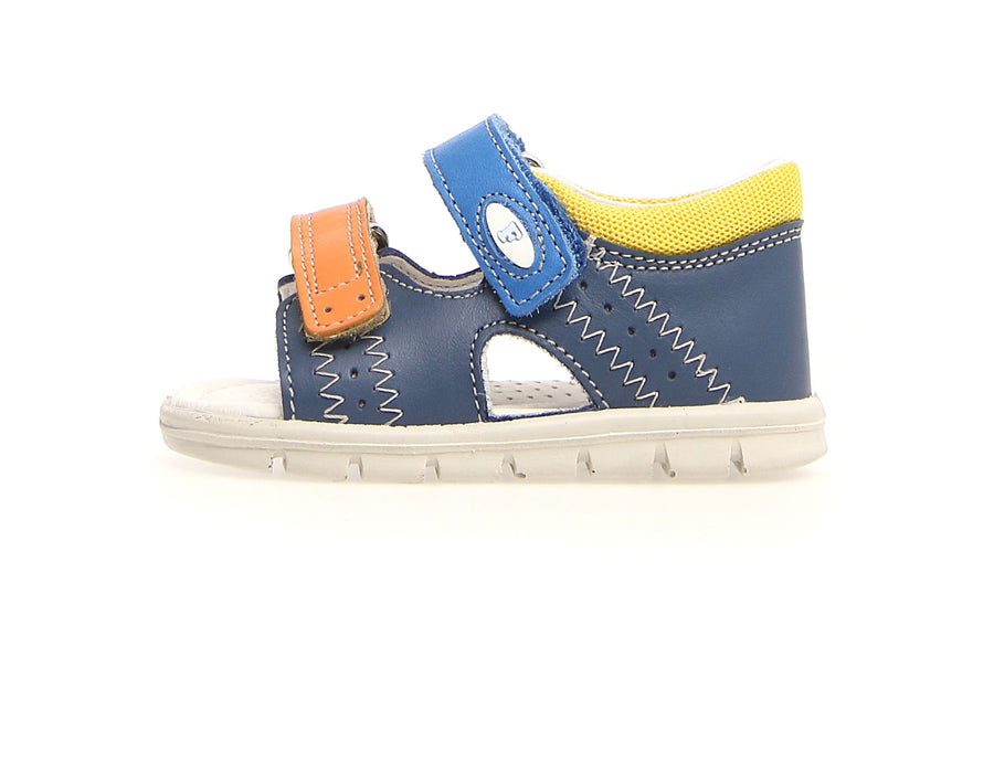 Falcotto Tino Boy's and Girl's Sandals - Azure/Yellow