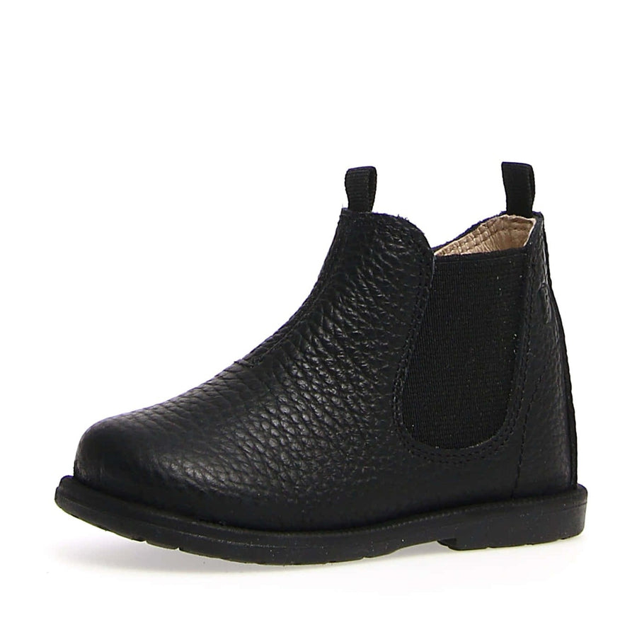 Naturino Falcotto Boy's & Girl's Winter Wood Calf Pebbled Shoes, Black