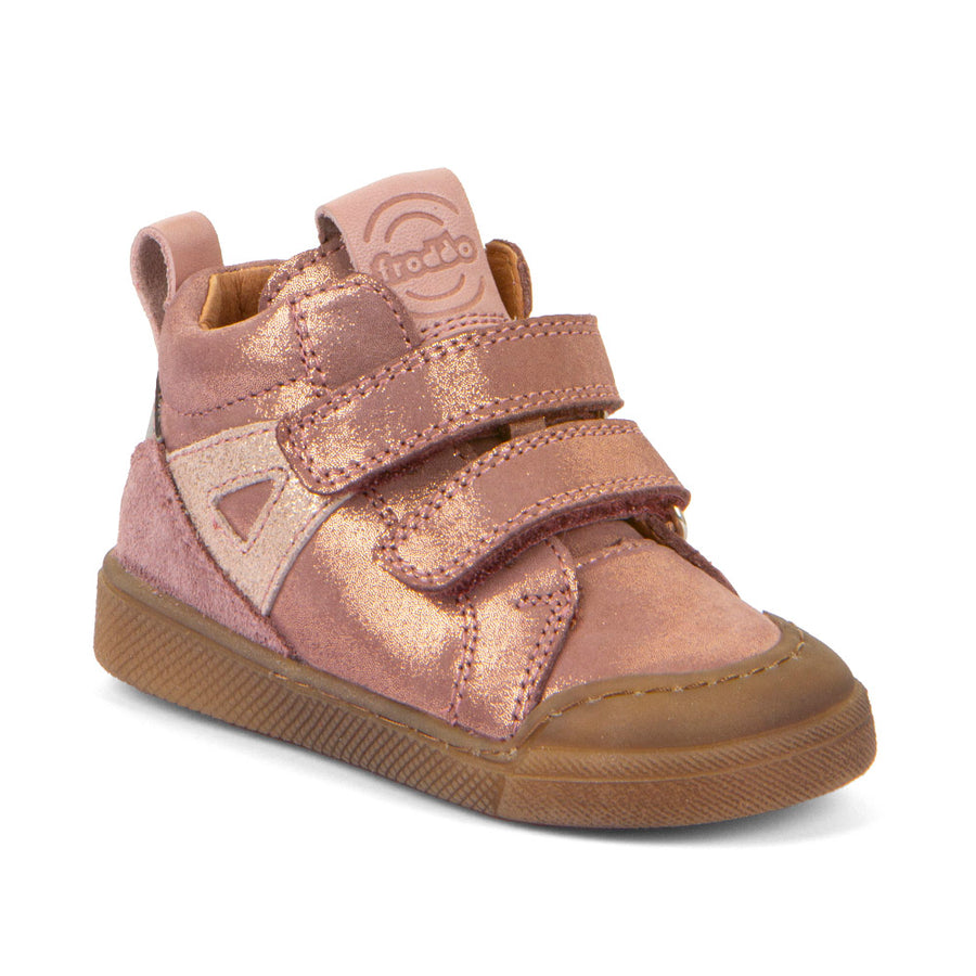 Froddo Girl's Rosario High-Top Casual Shoes - Pink/Gold