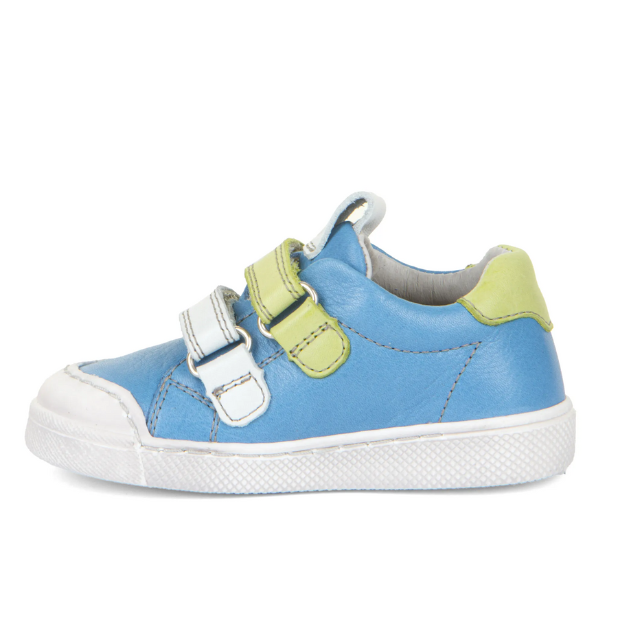 Froddo Boy's and Girl's Rosario Casual Shoes with Hoop and Loop Closure - Blue/White