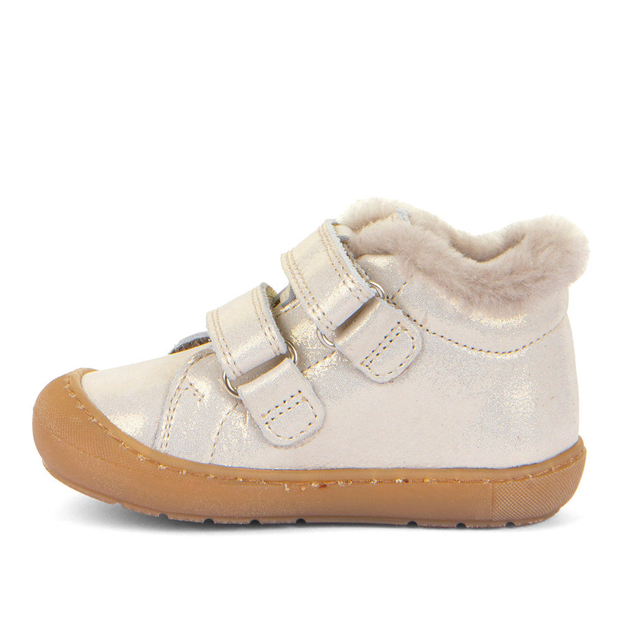 Froddo Girl's Ollie S Furry Casual Shoes - Gold Shine