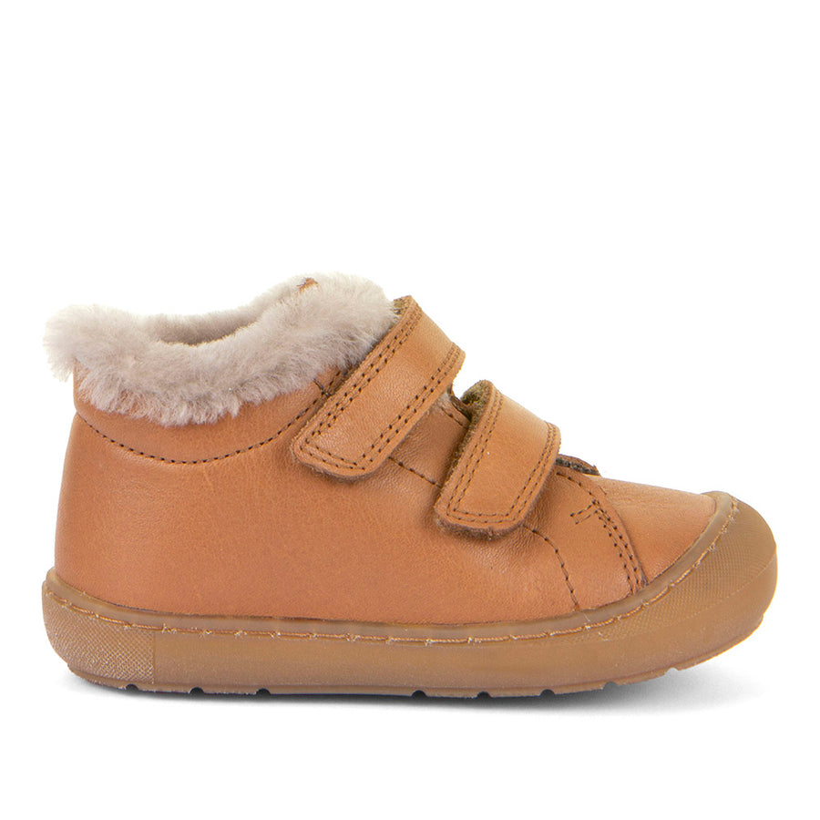 Froddo Boy's and Girl's Ollie S Furry Casual Shoes - Cognac
