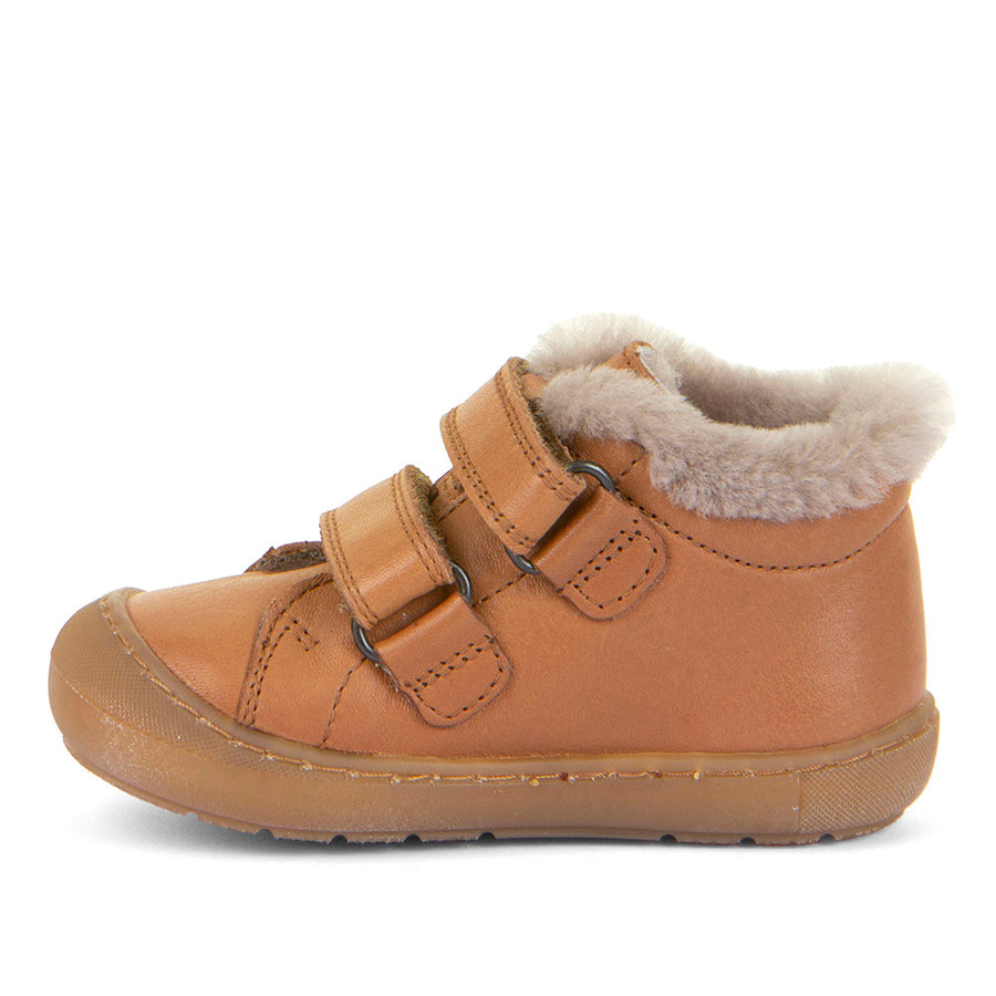 Froddo Boy's and Girl's Ollie S Furry Casual Shoes - Cognac