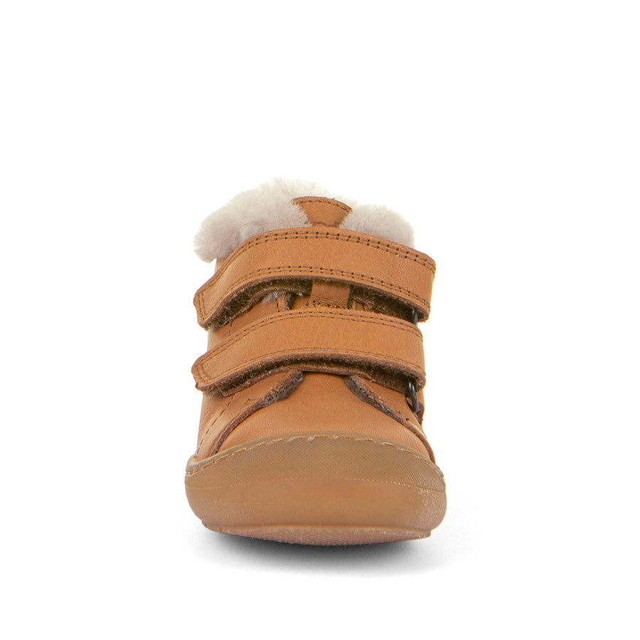 Froddo Boy's and Girl's Ollie S Furry Casual Shoes - Cognac