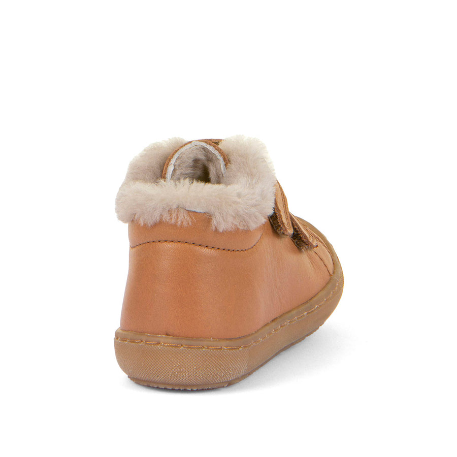 Froddo Boy's and Girl's Ollie S Furry Casual Shoes - Cognac