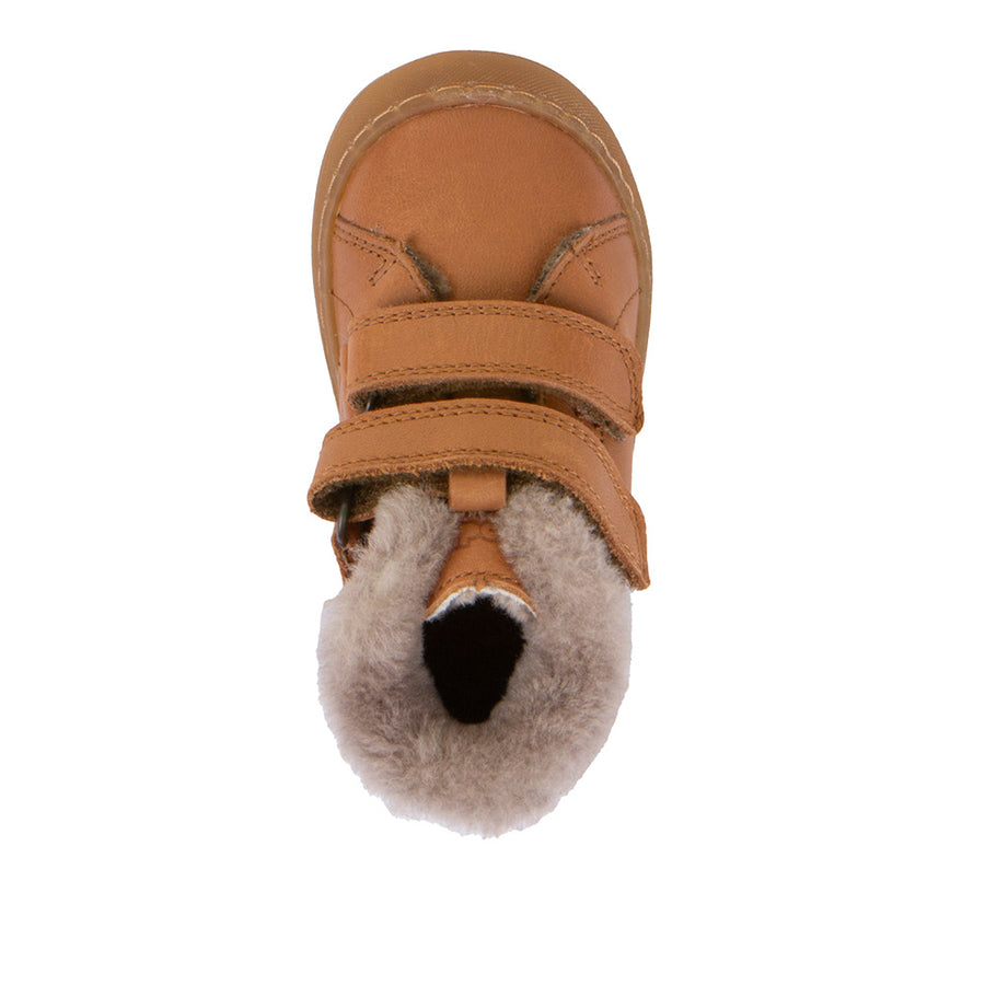 Froddo Boy's and Girl's Ollie S Furry Casual Shoes - Cognac