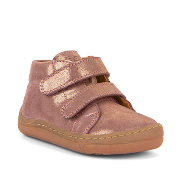 Froddo Girl's First Step Laces Barefoot Shoes - Pink/Gold