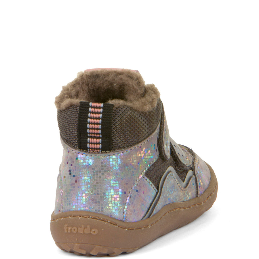 Froddo Kid's Barefoot Winter Wool Ankle Boots - Silver