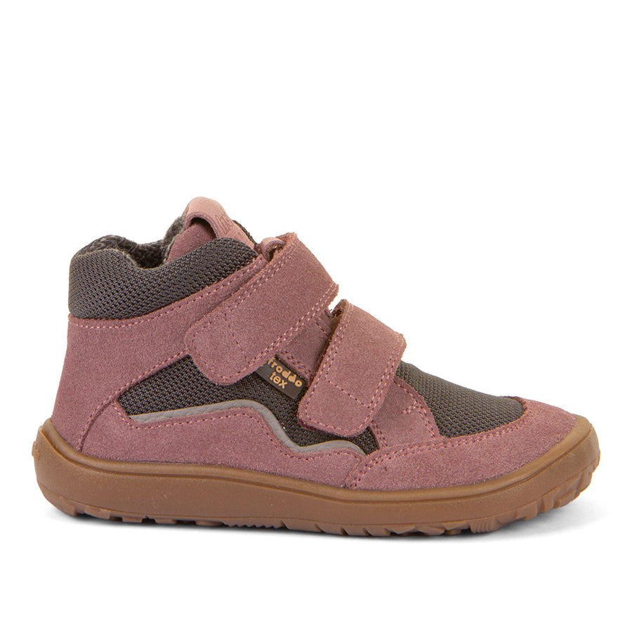Froddo Girl's Tex Autumn Waterpoof Barefoot Shoes - Grey/Pink