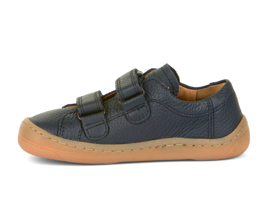 Froddo Kid's Barefoot Shoes with Double Hook and Loop Fasteners - Navy