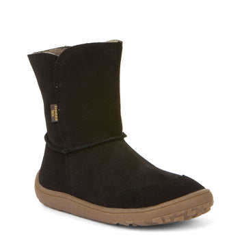 Froddo Kid's Barefoot Tex Suede Waterproof Boots - Black