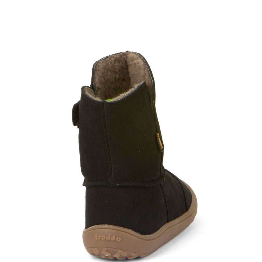 Froddo Kid's Barefoot Tex Suede Waterproof Boots - Black