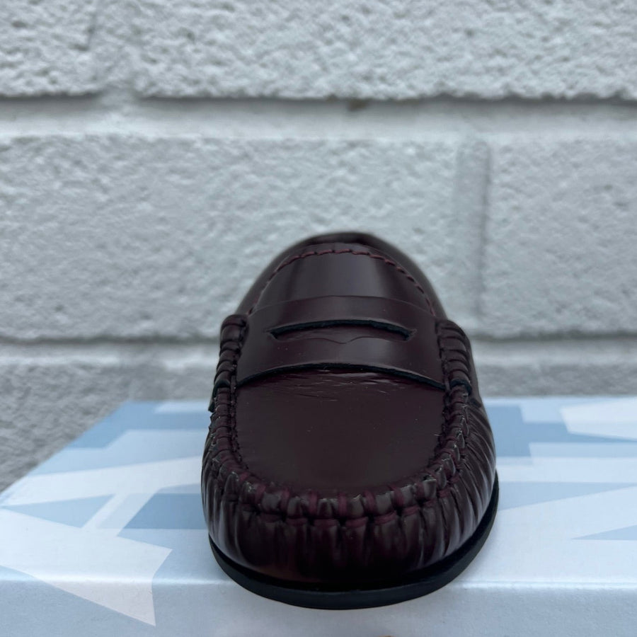 Atlanta Mocassin Boy's and Girl's 032 Penny Loafer, Burgundy Dark Glace