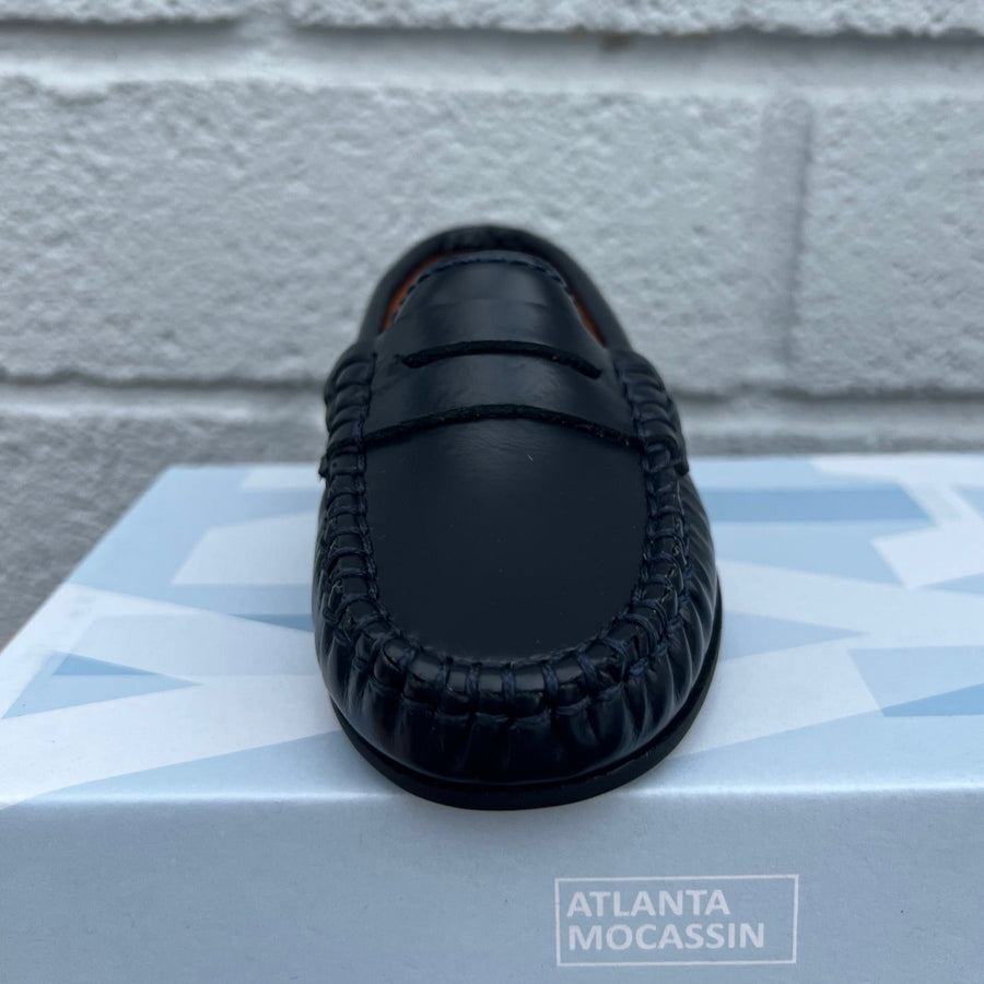 Atlanta Mocassin Boy's and Girl's 032 Penny Loafer, Blue Dark Glace