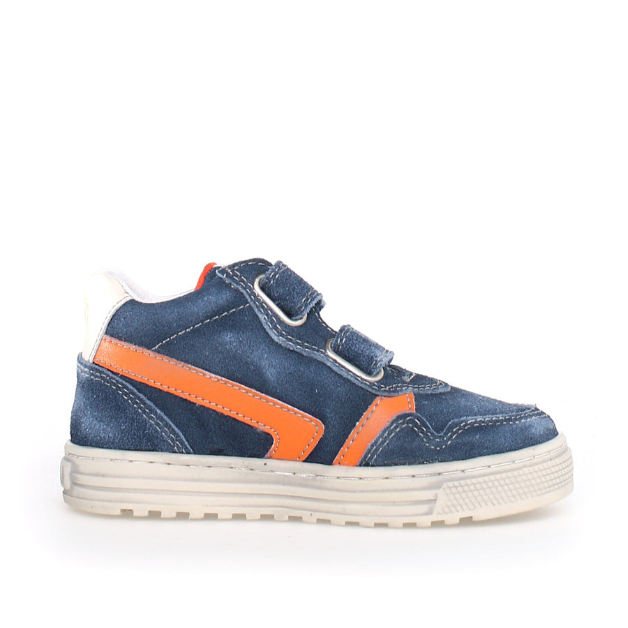 Naturino Girl's & Boy's Ceonia High Vl Calf Sneakers - Navy/Orange
