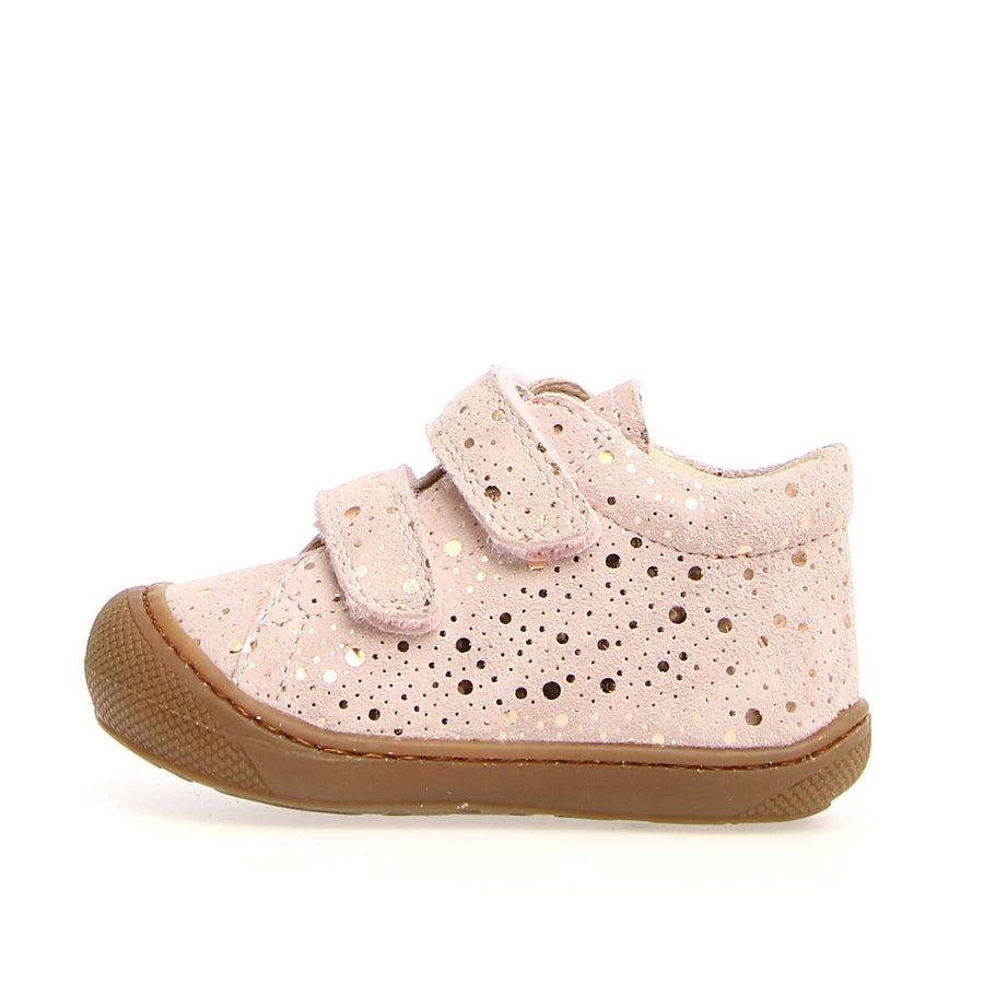 Naturino Girl's Cocoon Casual Shoes- Pink Suede Dots