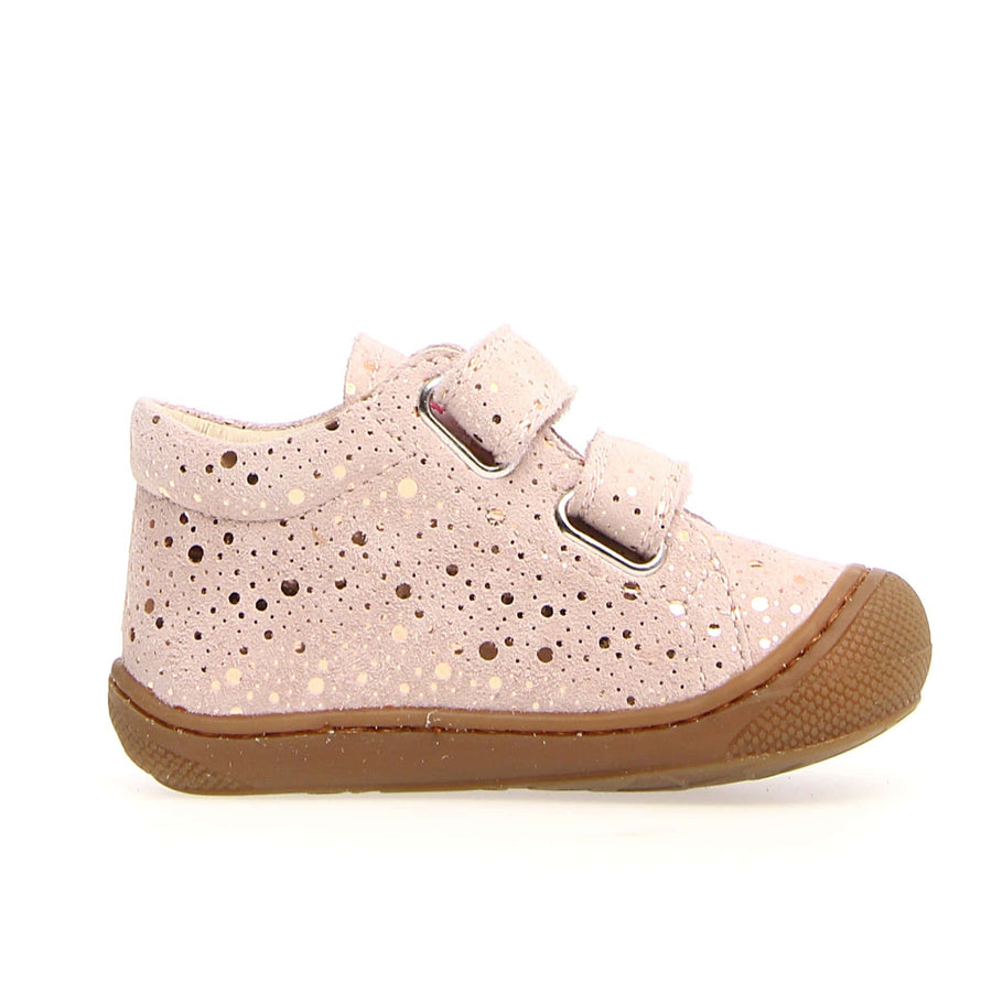 Naturino Girl's Cocoon Casual Shoes- Pink Suede Dots