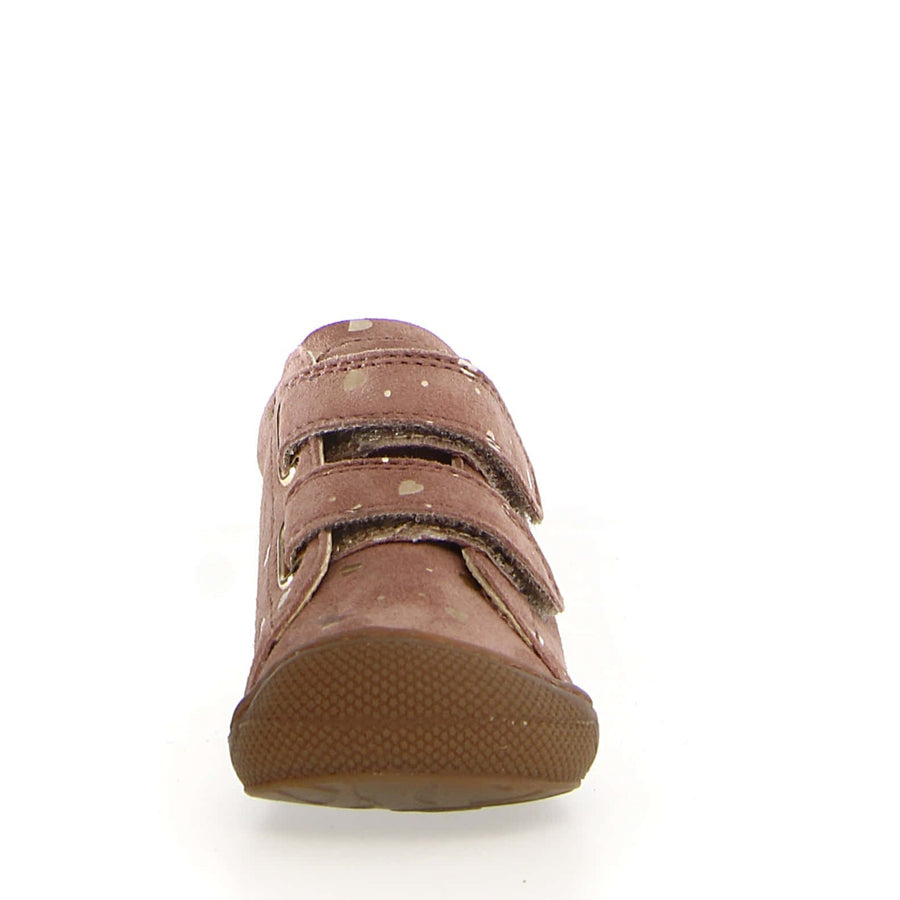 Naturino Girl's Cocoon Suede Hearts Casual Shoes- Cipria