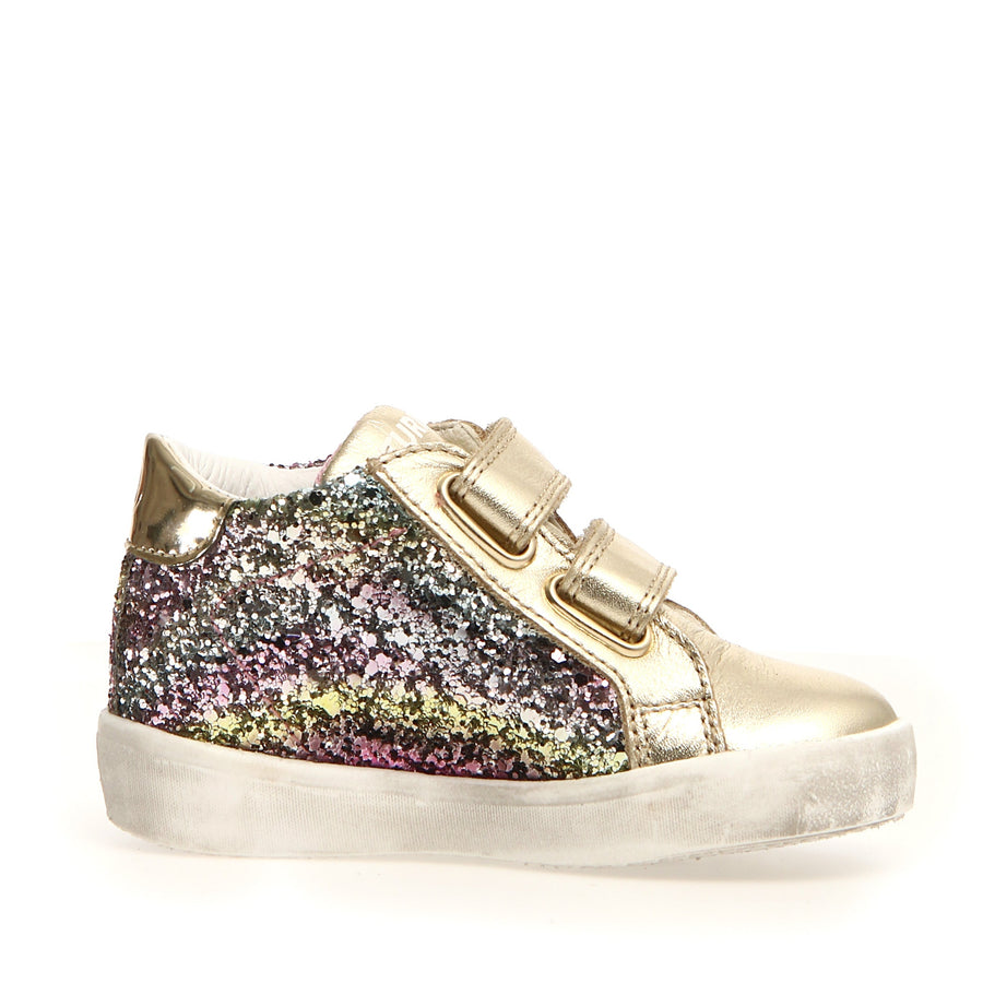 Naturino Girl's Dorrie Vl Metallic Glitter Shoes - Platinum