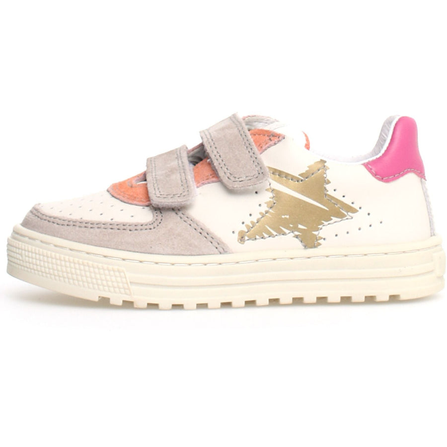 Naturino Hess 2 VL Girl's Sneakers - Beige/Milk/Flamingo