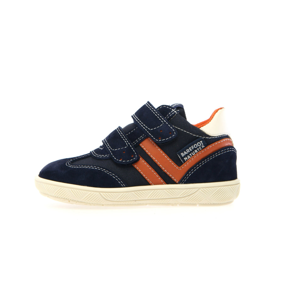 Naturino Boy's Kevis High Barefoot Waterproof Casual Shoes - Navy/Milk/Dark Orange