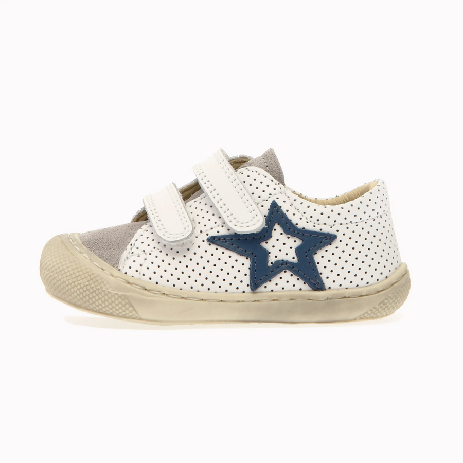 Naturino Boy's Kolde Low Vl Casual Shoes - White / Grey / Azure