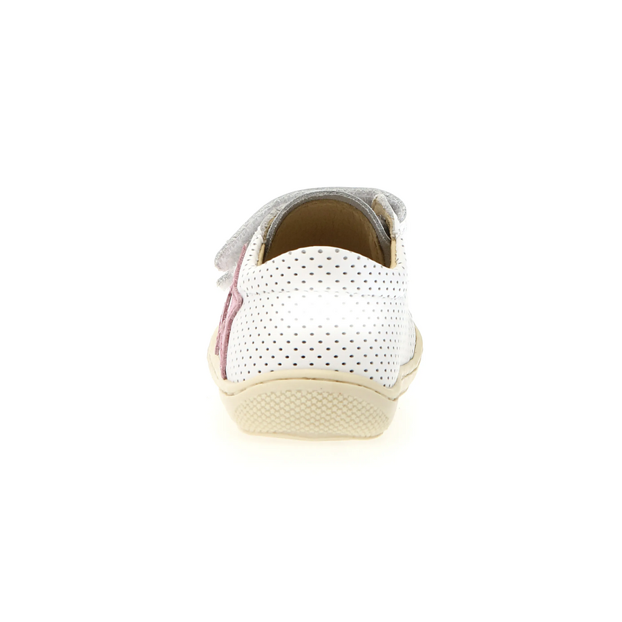 Naturino Girl's Kolde Low Vl Casual Shoes - White / Silver / Pink