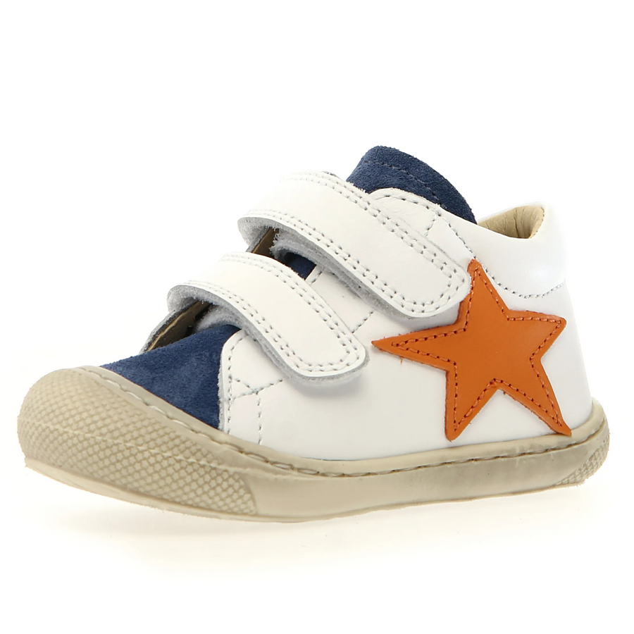 Naturino Boy's Kolde Vl Casual Shoes - White / Azure / Orange