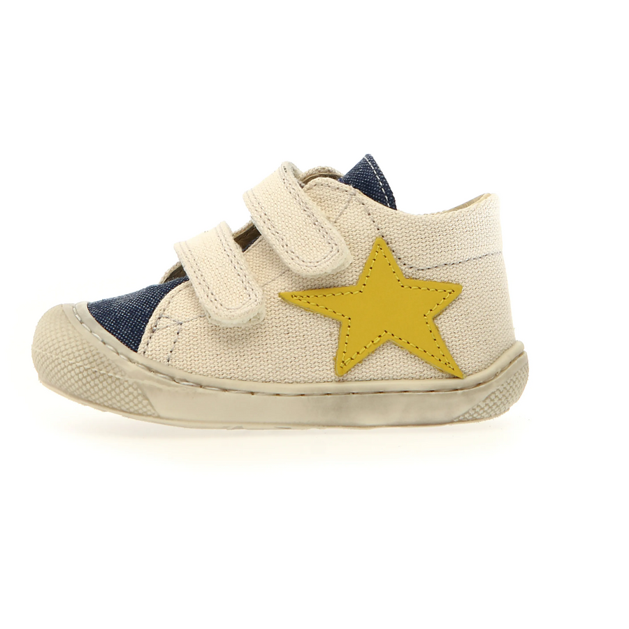 Naturino Boy's Kolde Vl Casual Shoes - Milk / Jeans / Yellow