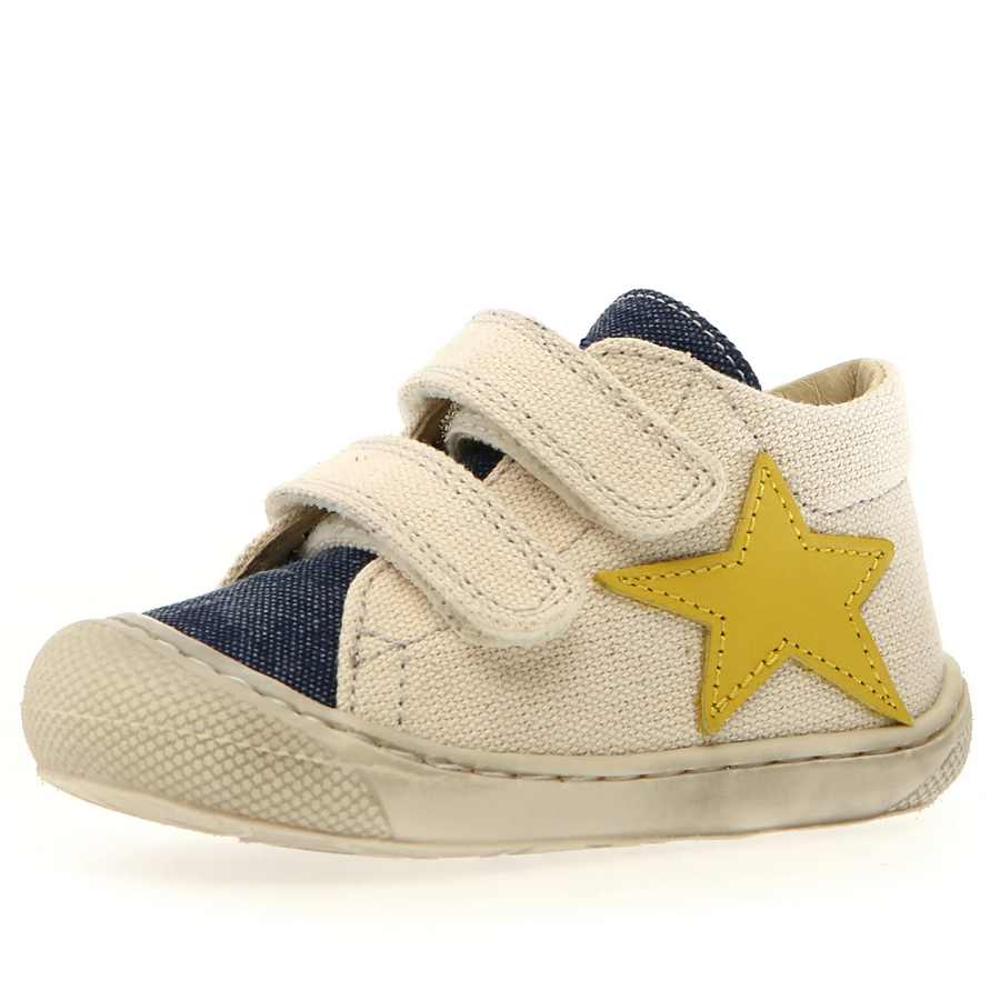 Naturino Boy's Kolde Vl Casual Shoes - Milk / Jeans / Yellow