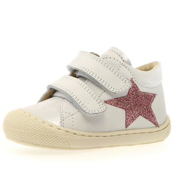 Naturino Girl's Kolde Vl Casual Shoes - White / Silver / Pink