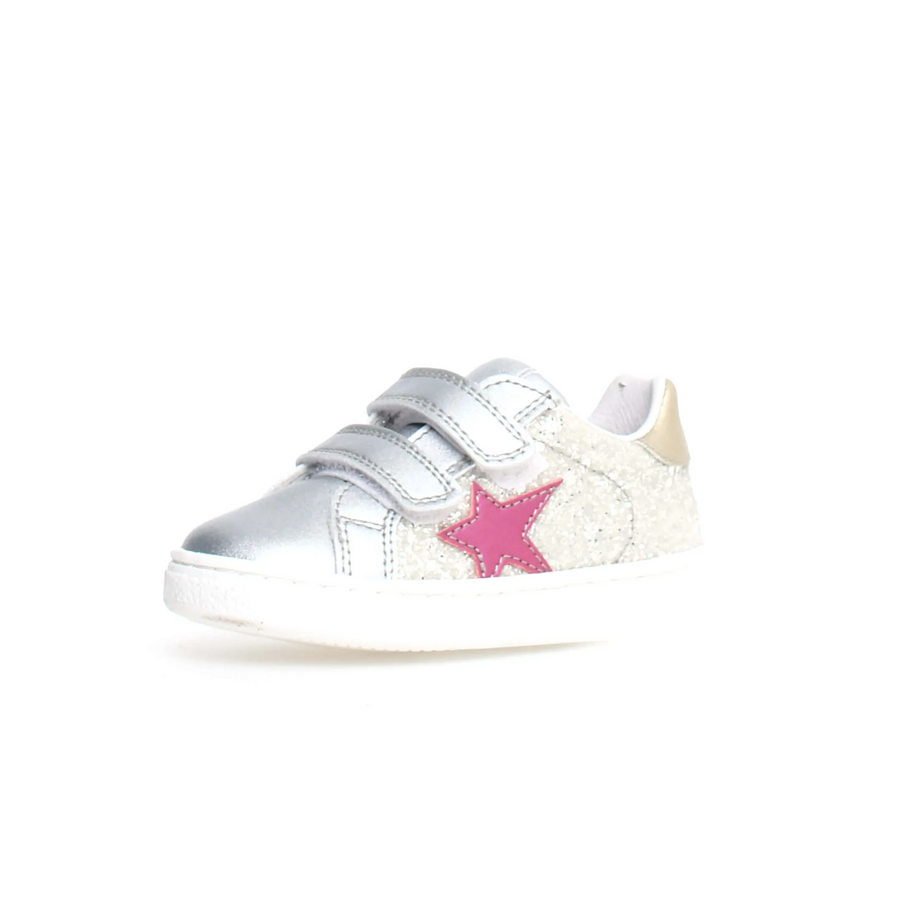 Naturino Girl's Pinn Vl Casual Shoes - Silver/Fuchsia/Platinum