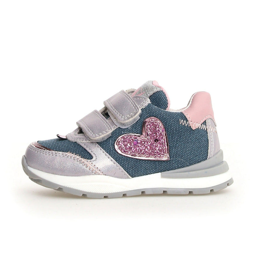 Naturino Girl's Quelly Vl Casual Sneakers- Lilac/Jeans