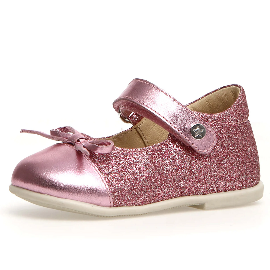 Naturino Salleny Girl's Dress Shoes - Metallic / Glitter Pink Just Shoes for Kids Naturino Salleny Girl's Dress Shoes - Metallic / Glitter Pink Just Shoes for Kids