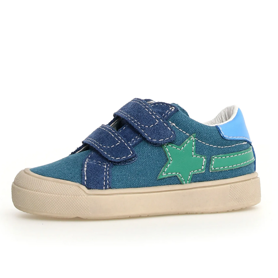 Naturino Boy's Singery Low Vl Casual Shoes - Jeans / Green