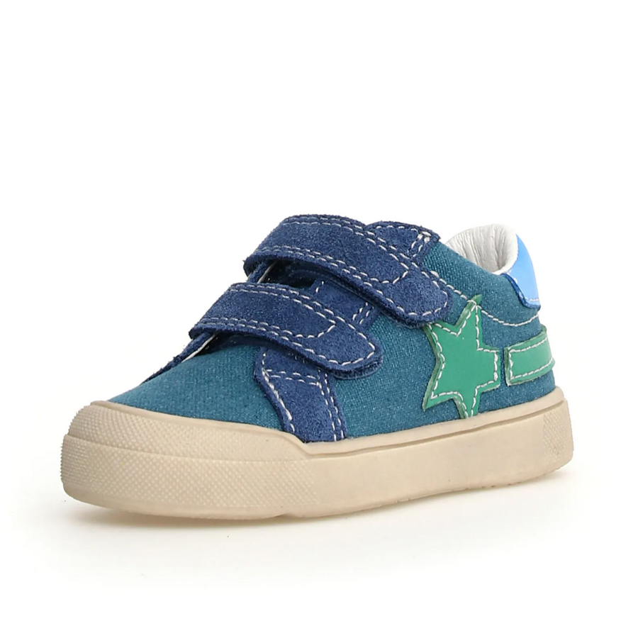 Naturino Boy's Singery Low Vl Casual Shoes - Jeans / Green