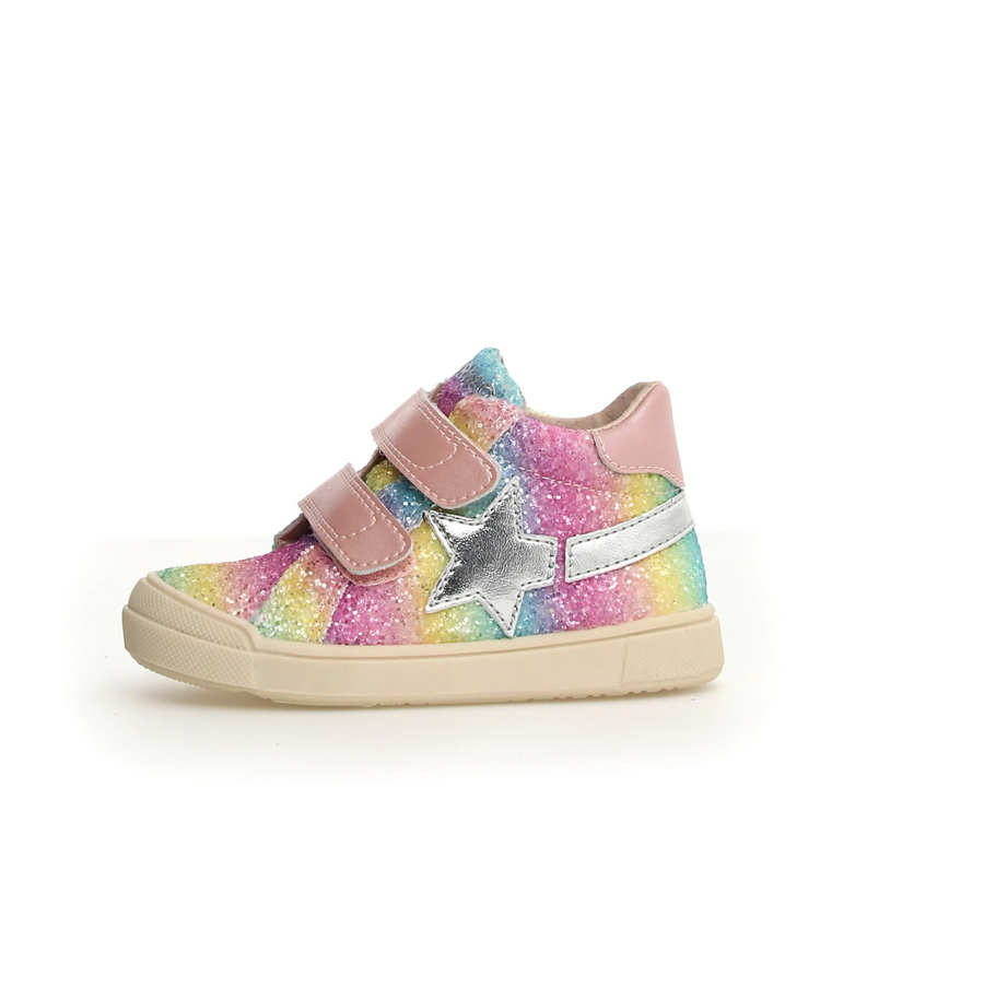 Naturino Girl's Singery Vl Casual Shoes - Pink/Silver/Multi